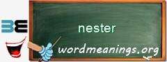 WordMeaning blackboard for nester